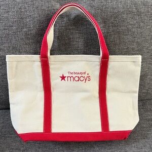 Macy's The Beauty of Macys Medium Tote Shopping Lunch Canvas Bag New